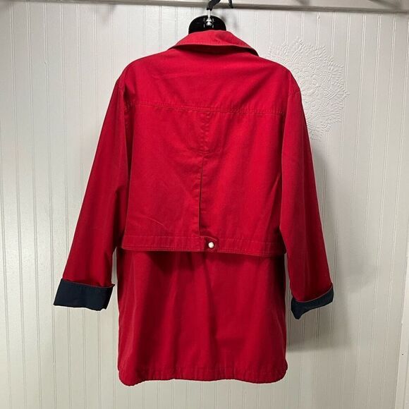 VINTAGE LONDON FOG Limited Edition Red Canvas Coat - Picture 3 of 6